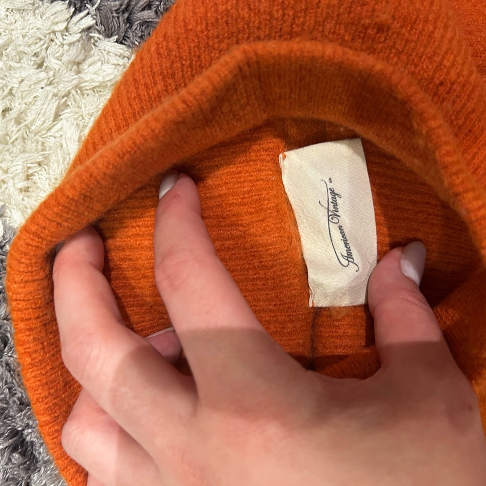 American Vintage Orange Cowl Neck Sweater